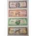 DOMINICAN REPUBLIC 1964 . ONE 1 - ONE THOUSAND 1,000 PESOS BANKNOTES . SPECIMEN